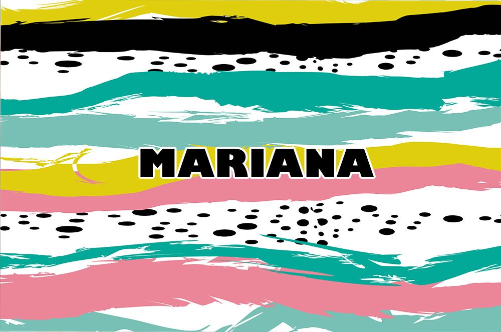 Canga de Listra Abstrata Colorida 9 Personalizada com Nome