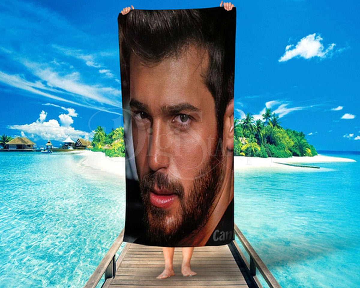 Toalha de De Ator Can Yaman Galã Turco Saída Personalizada