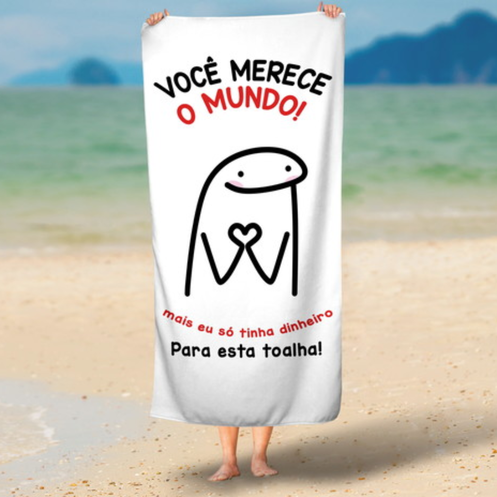 Toalha de Praia Fofa Para Casal Personalizada