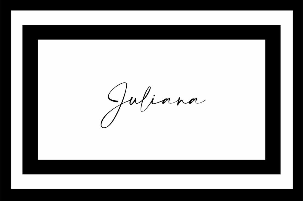 Canga de Retângulo Branco E Preto 2 Personalizada com Nome