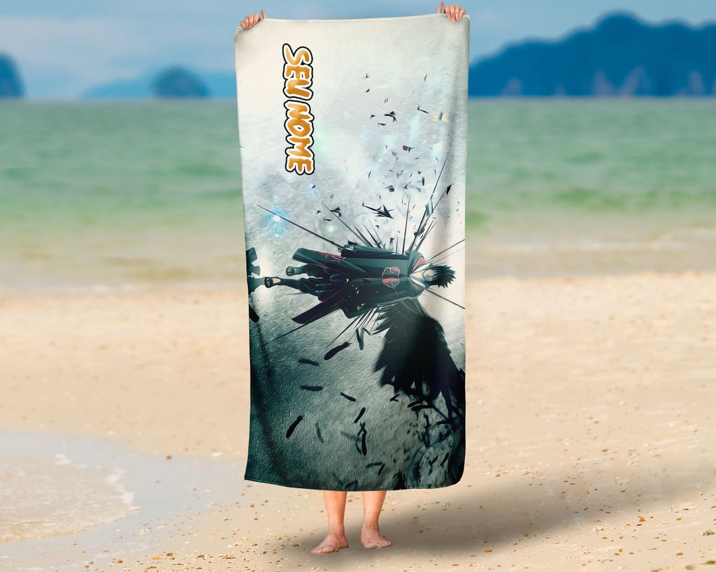 Toalha de Praia Sakura Haruno Força E Estilo Personalizada