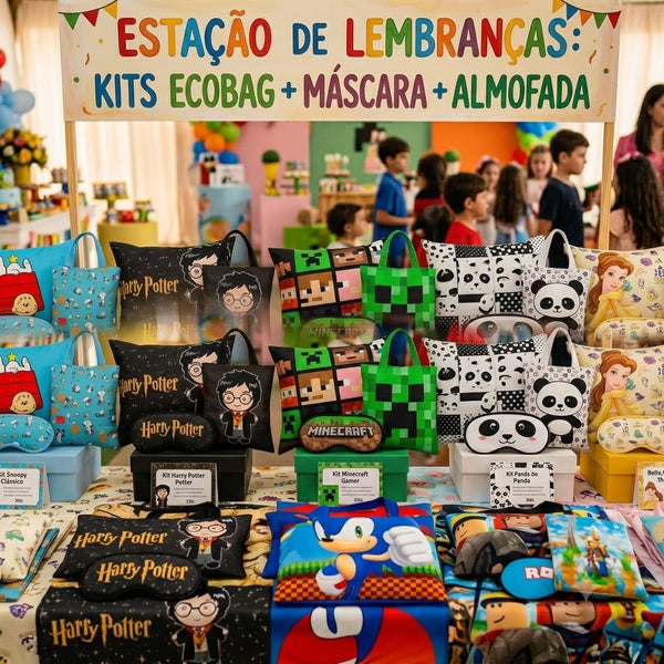 Kit Almofada 20x30 + Máscara + Ecobag 25x32