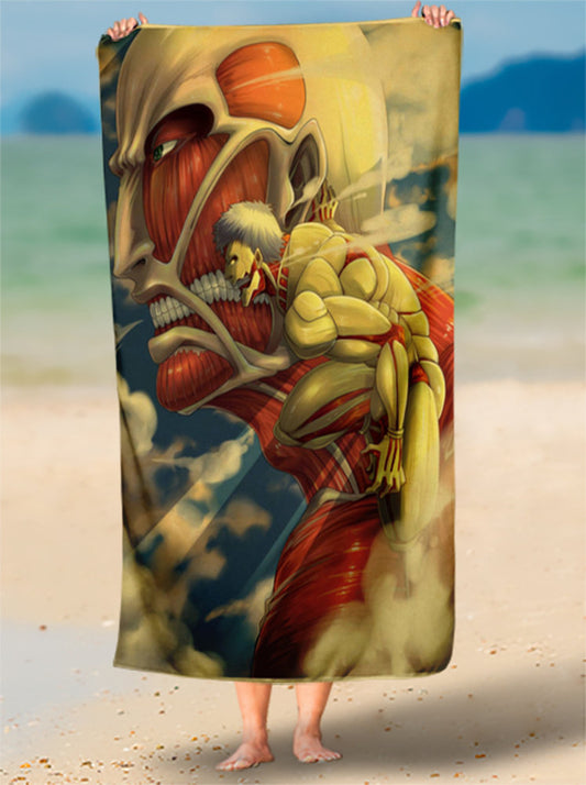 Toalha de Attack On Titan Manga Arte Original Personalizada