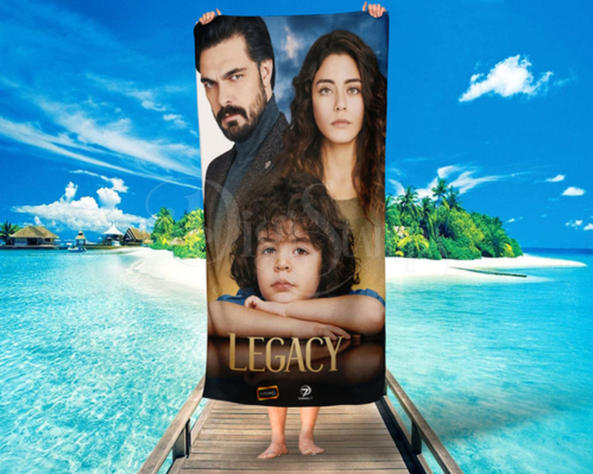 Toalha de Praia Emanet Novela Turca Nome Personalizada