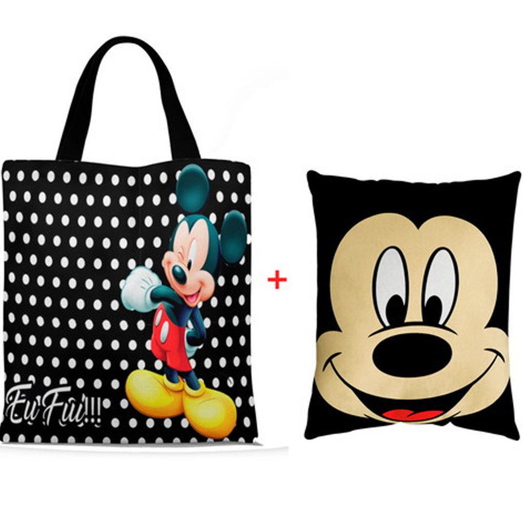 Almofada 20x30 Bolsa Ecobag Kit + Eco Bag Mickey — Sacola 5