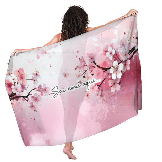 Canga de Praia Floral 56 Personalizada com Nome