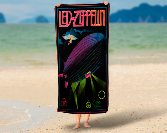 Toalha de Praia De Led Zepplin Modelo 5 Personalizada