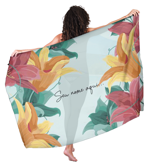 Canga de De Amigas Floral 52 Para O Personalizada com Nome