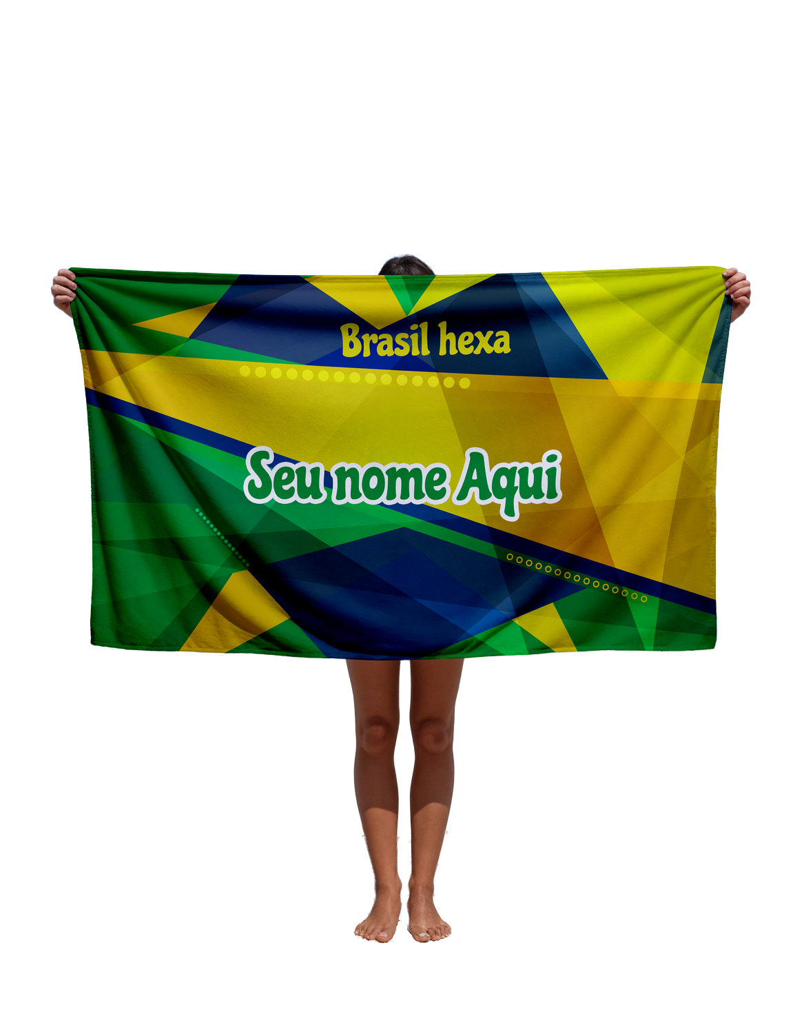 Toalha de Nome Torça Com Exclusividade! Tbra03 Personalizada