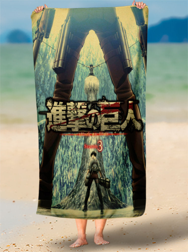 Toalha de Otaku Attack On Titan Oficial Personalizada