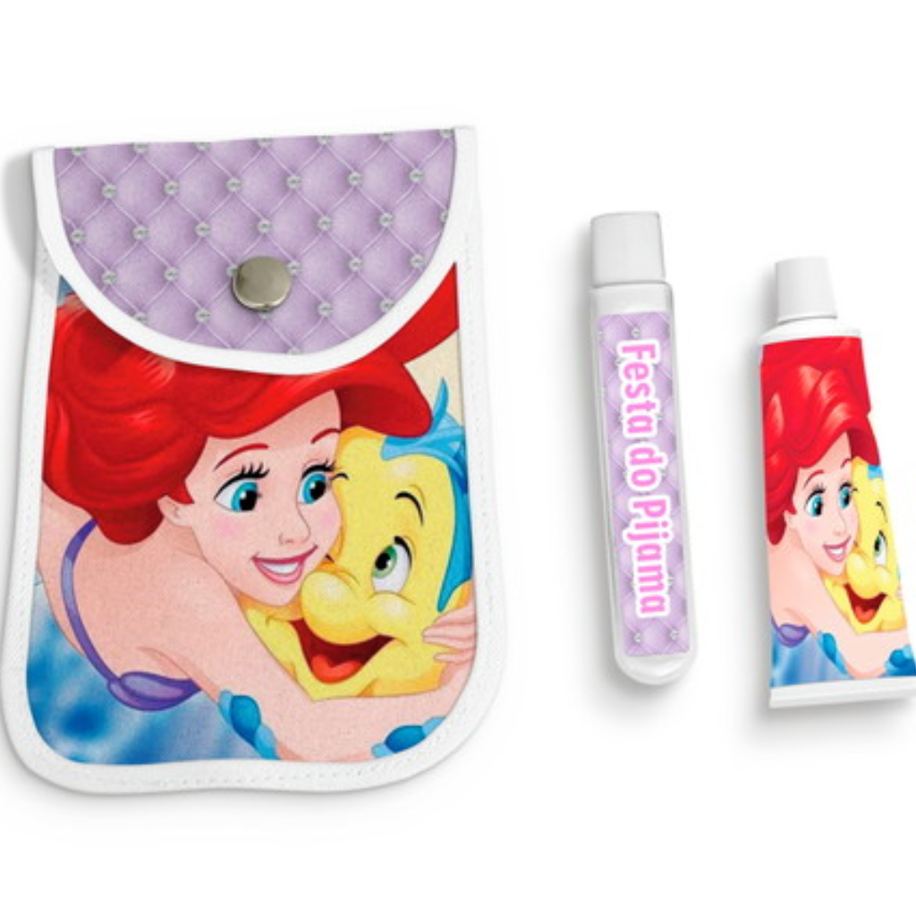 Kit Higiene Infantil Ariel Princesa Disney Personalizado