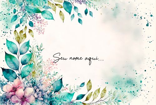 Canga de De Solteira Floral 28 Personalizada com Nome