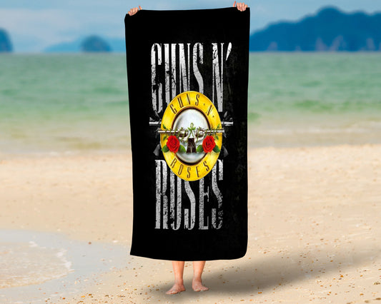Toalha de Praia De Guns Roses Personalizada