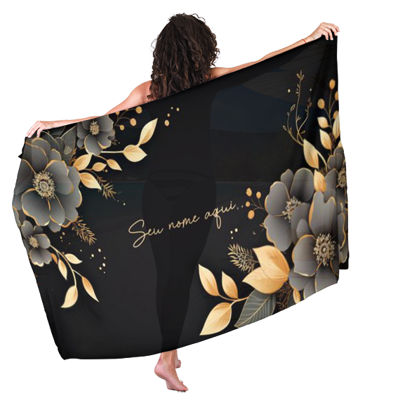 Canga de Floral 61 Para Madrinhas Personalizada com Nome