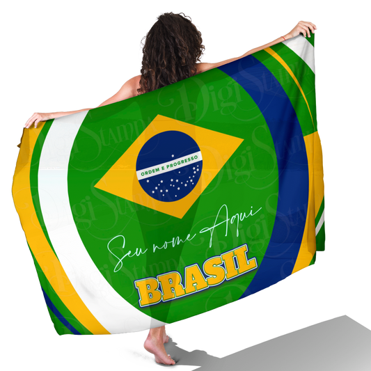 Canga de Praia Brasil 07 Personalizada com Nome