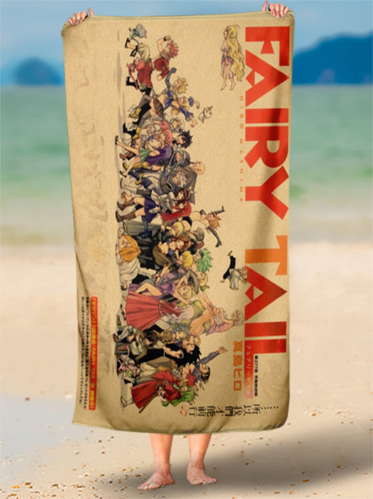 Toalha de Praia Gajeel E Guilda Arte De Ferro Personalizada