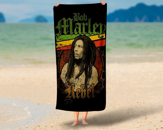 Toalha de Praia De Bob Marley Personalizada
