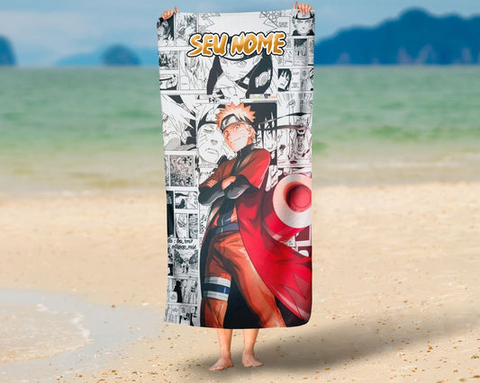 Toalha de Praia Tsunade Hokage Poder Ninja Personalizada