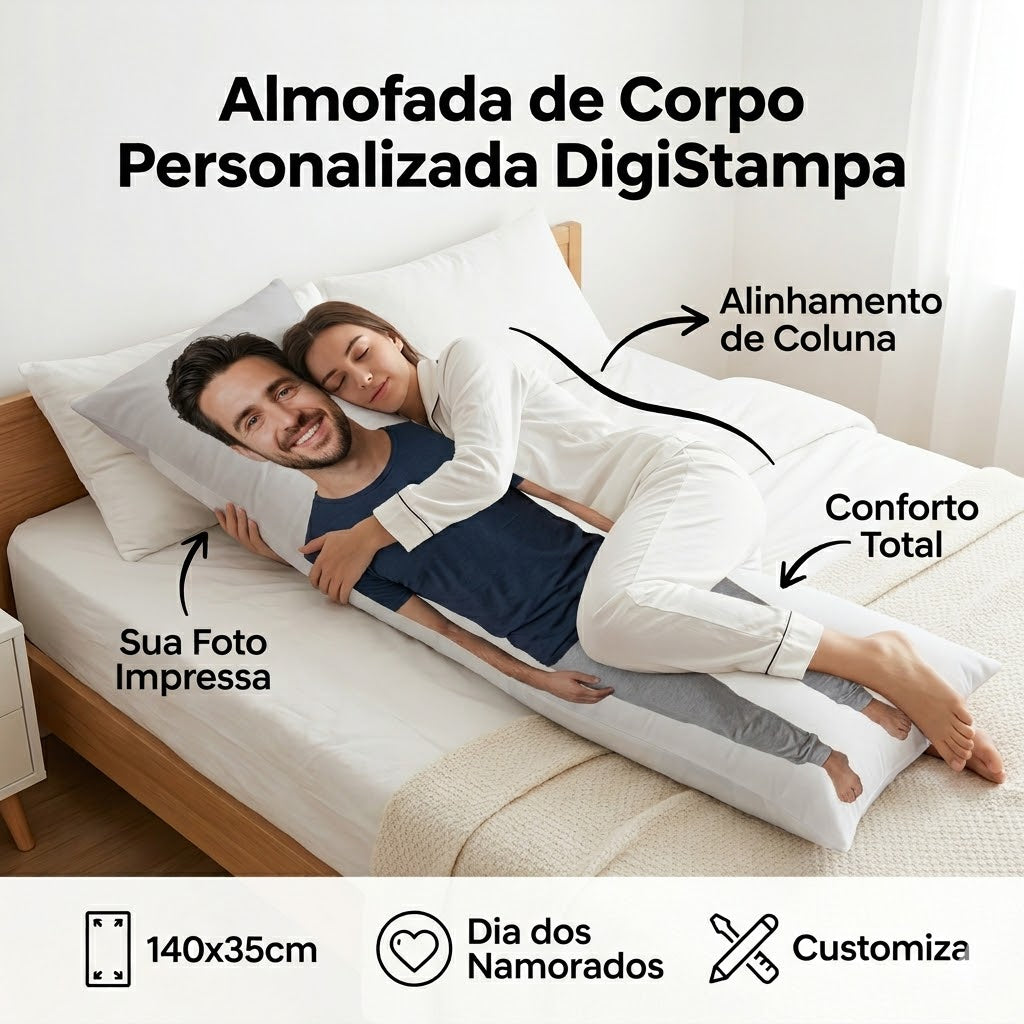 Almofada 20x30 Decorativa Cama Casal Solteiro com Sua Foto