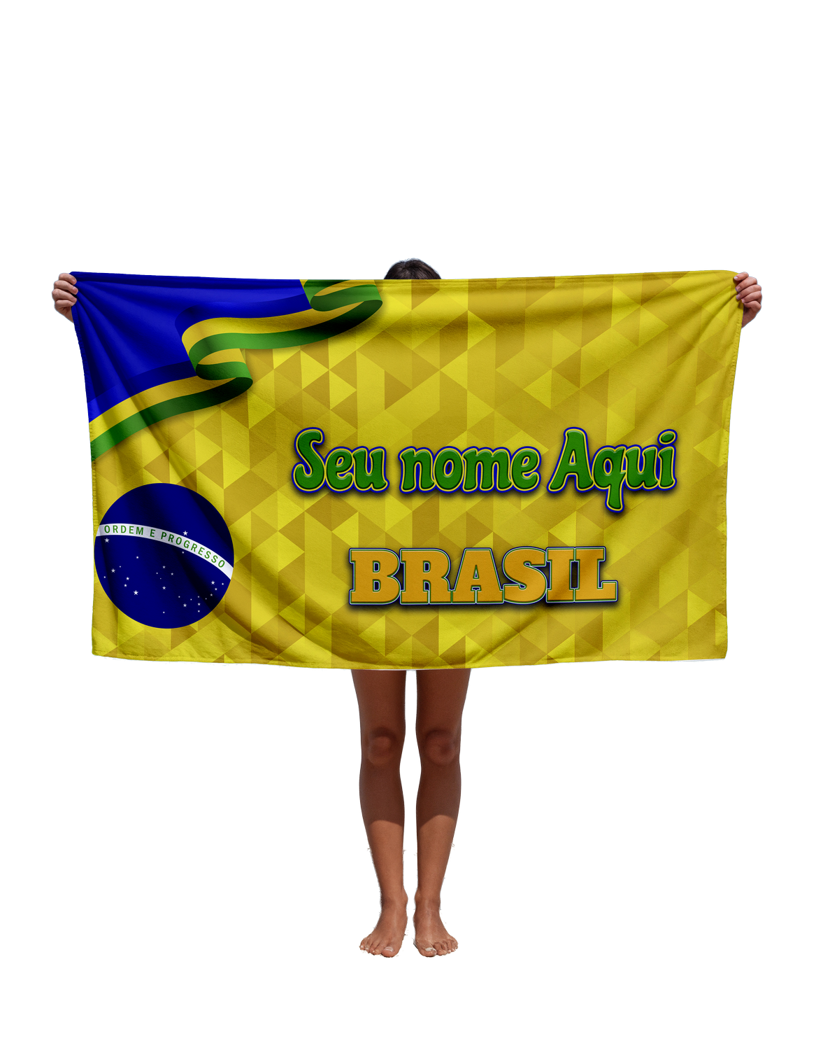 Toalha de Nome Torça Com Exclusividade! Tbra02 Personalizada