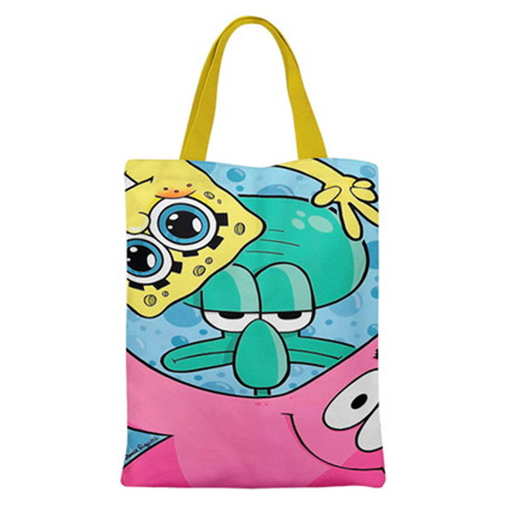 Ecobag personalizada Bob Esponja: colorida com patrick, com alças.