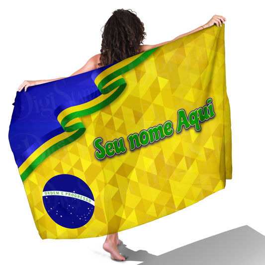 Canga de Copa Feminina Brasil 02 Personalizada com Nome