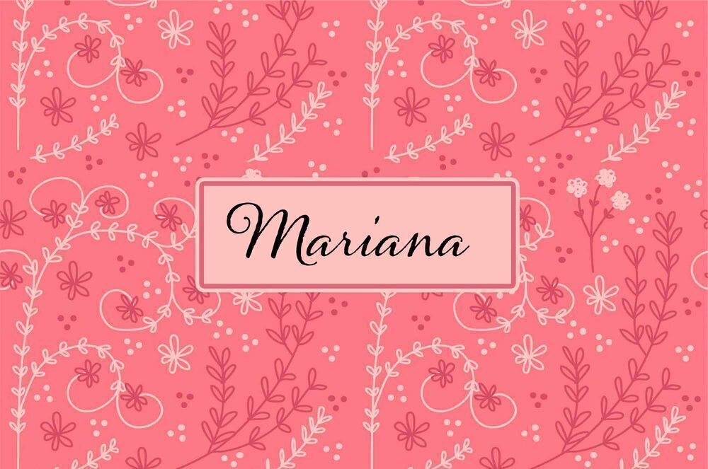 Canga de Floral Henna Tons Rosados 7 Personalizada com Nome