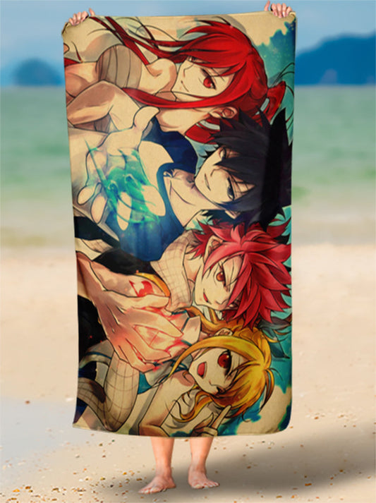 Toalha de Natsu E Equipe Seu Nome Em Edição Personalizada