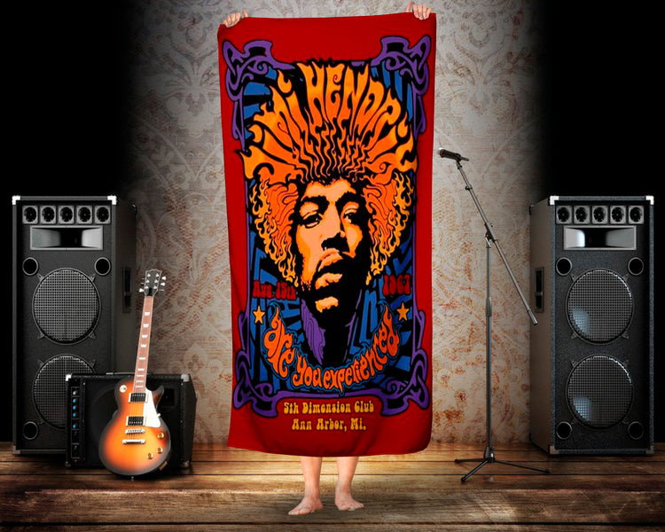 Toalha de Praia De Jimi Hendrix Personalizada