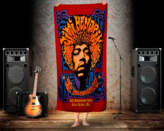 Toalha de Praia De Jimi Hendrix Personalizada