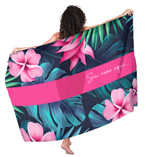 Canga de Na Viagem De Amigas 18 Personalizada com Nome