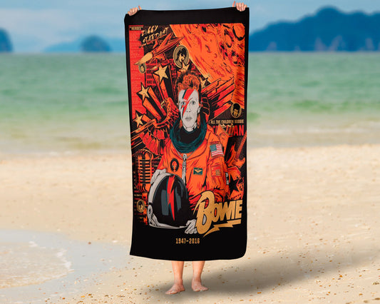 Toalha de Praia De David Bowie Modelo 2 Personalizada