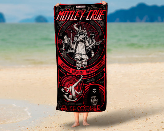 Toalha de Praia De Motley Crue Personalizada