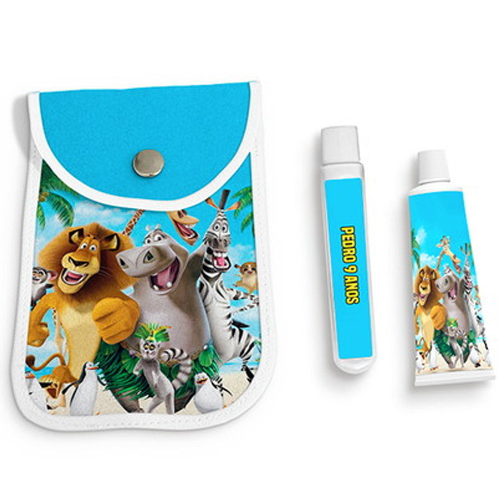 Kit Higiene Infantil Madagascar Personalizado