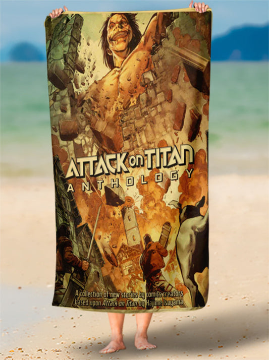 Toalha de Attack On Titan Estampa Hd Viva Personalizada