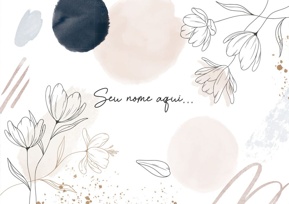 Canga de Praia Floral 46 Personalizada com Nome
