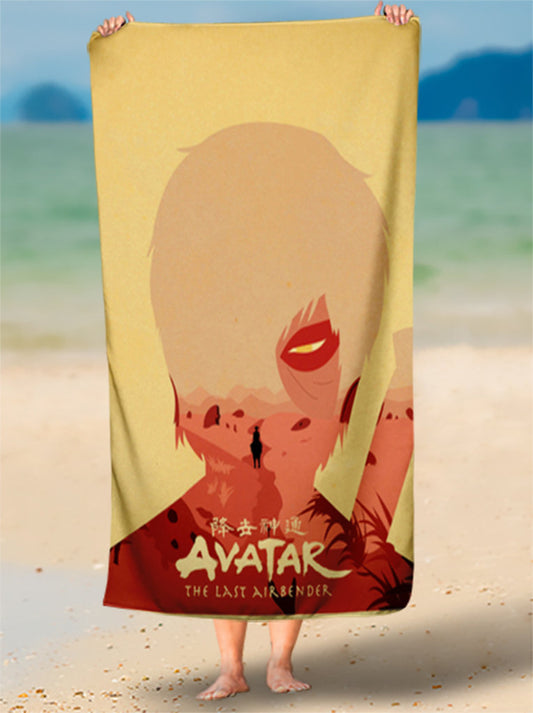 Toalha de De Avatar Appa E Momo Divertida Personalizada