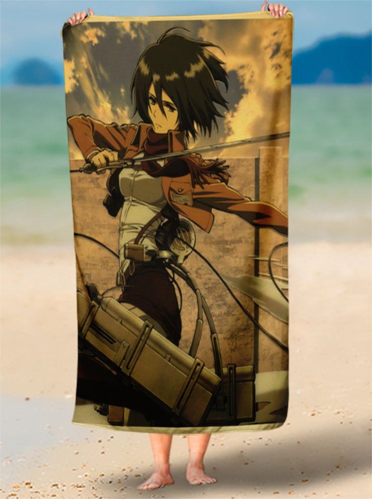 Toalha de Attack On Titan Super Absorvente Personalizada