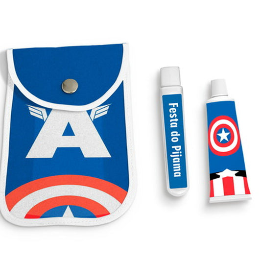 Kit Higiene Infantil Capitão América Personalizado