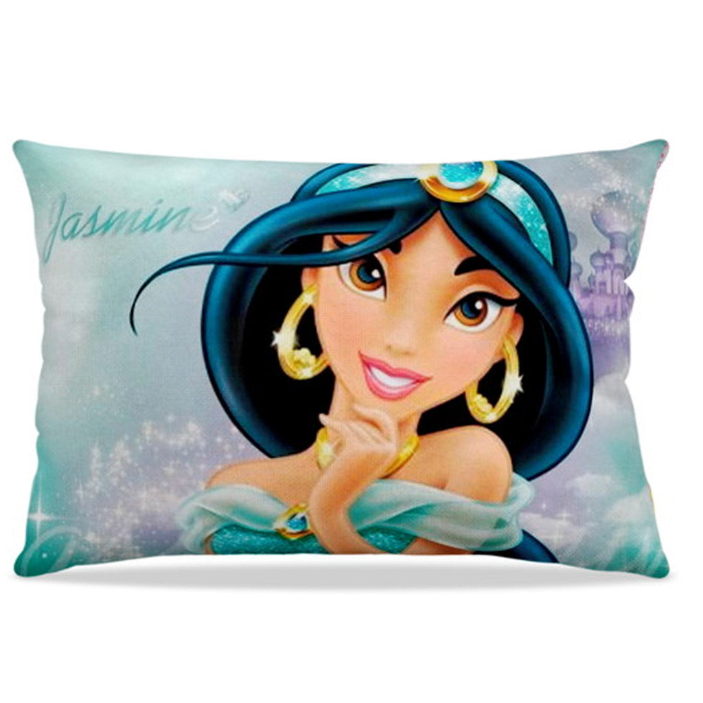 Almofada personalizada Retangular: Jasmine Azul com Flores na Estampa