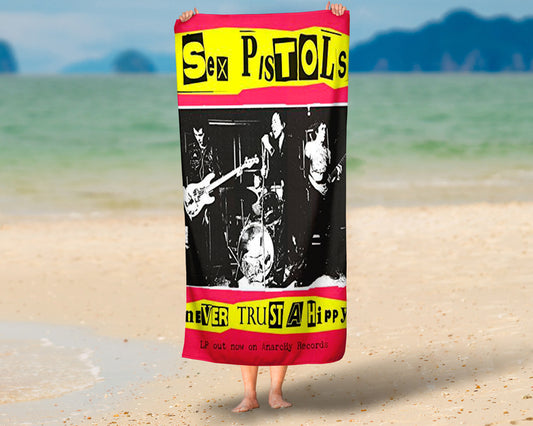 Toalha de Praia De Sex Pistols Personalizada