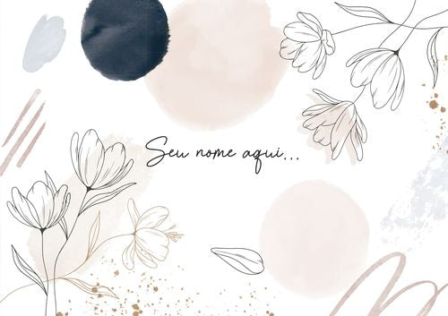 Canga de Praia Floral 46 Personalizada com Nome