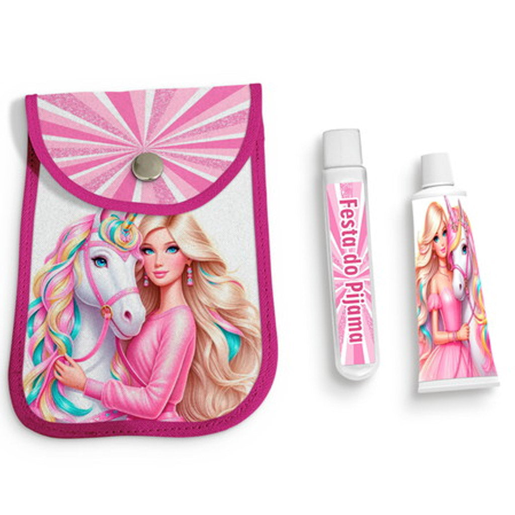 Kit Higiene Infantil Barbie Modelo 2 Personalizado