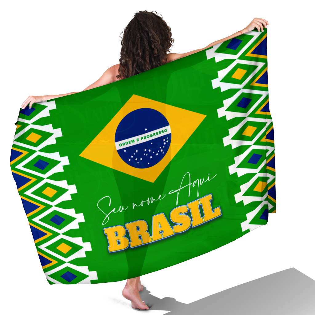 Canga de Copa Feminina Brasil 11 Personalizada com Nome