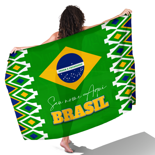 Canga de Copa Feminina Brasil 11 Personalizada com Nome