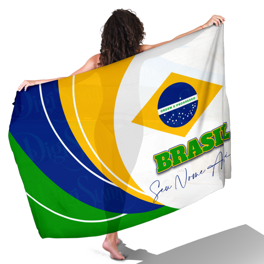 Canga de Brasil Fashion Copa 2026 17 Personalizada com Nome