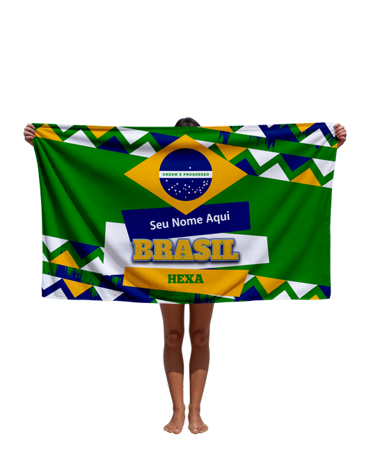 Toalha de Copa Do Mundo Do Brasil Tbra14 Personalizada