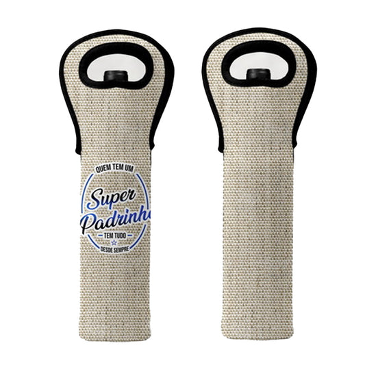 Porta-Vinho em Neoprene Padrinhos Modelo 3 Personalizado