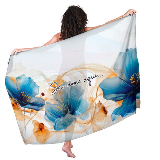 Canga de Praia Floral 08 Personalizada com Nome