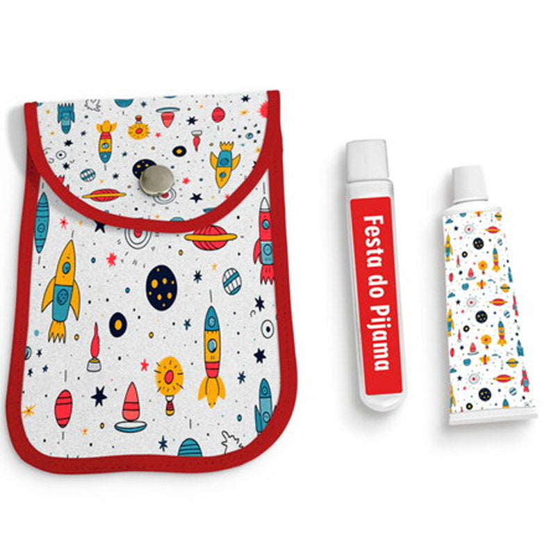 Kit Higiene Infantil Foguete Espacial Personalizado